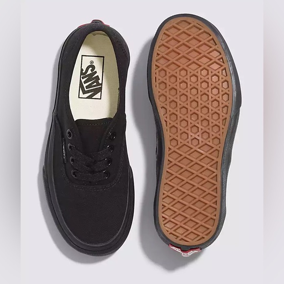 Vans Kids Authentic Black/Black Skate Shoe 10.5 Little Kid M - Picture 2 of 6